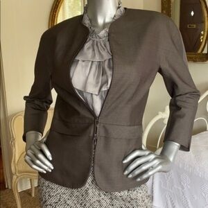 MARLOWE Italy Brown Wool Silk Jacket 2